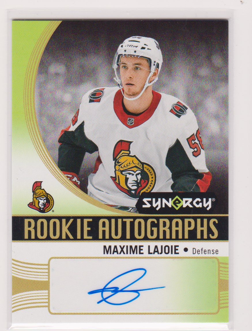 2018-19 Synergy Autographs #ALA Maxime Lajoie (image for) 2018-19 Synergy Autographs #ALA Maxime Lajoie